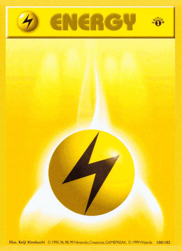 Lightning Energy, card 100 from Base Set