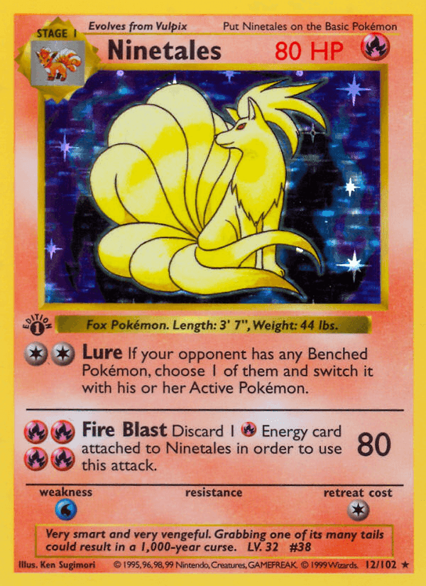 Ninetales, carta 12 de Edición Básica