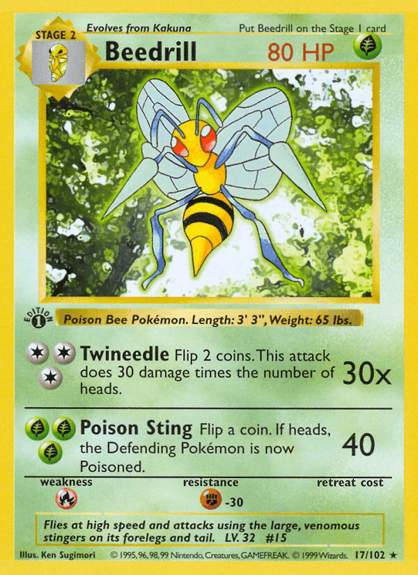 Beedrill, carta 17 di Set Base