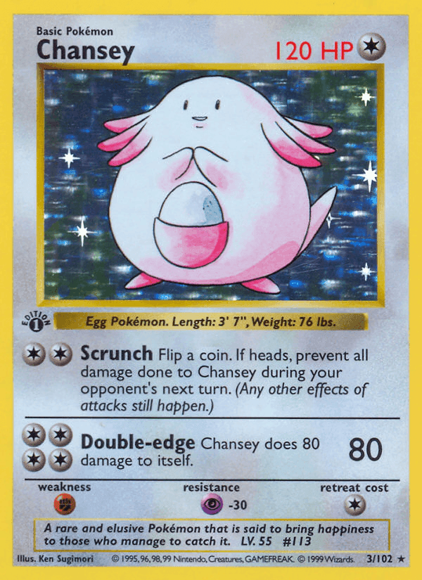 Chansey, carta 3 di Set Base