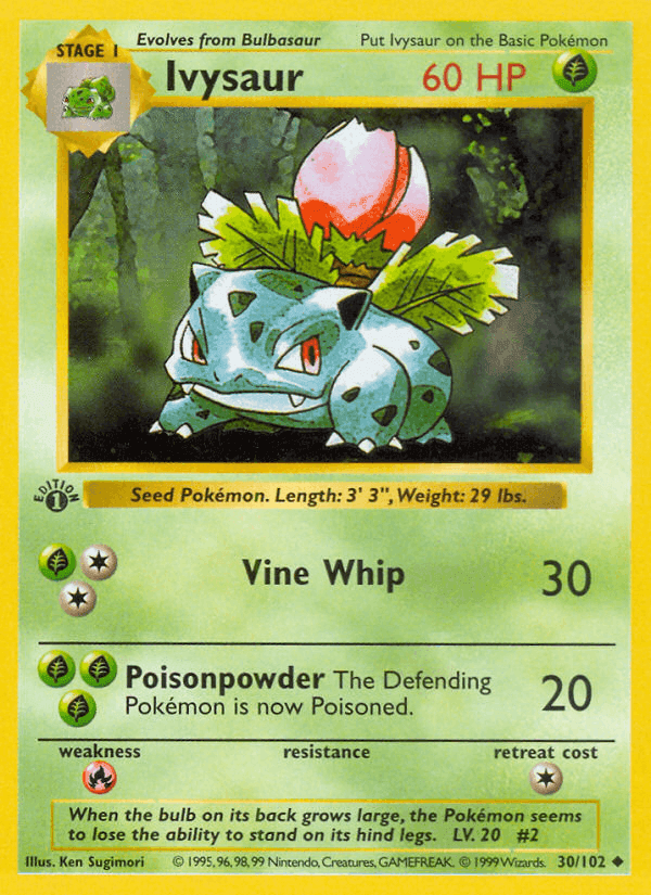 Ivysaur, carta 30 di Set Base