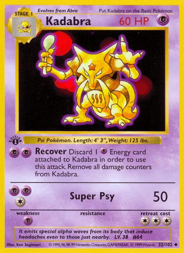 Kadabra, carta 32 di Set Base