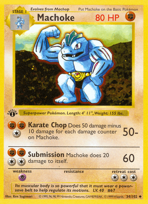 Machoke, carta 34 di Set Base