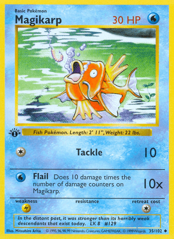 Magikarp, carta 35 de Edición Básica