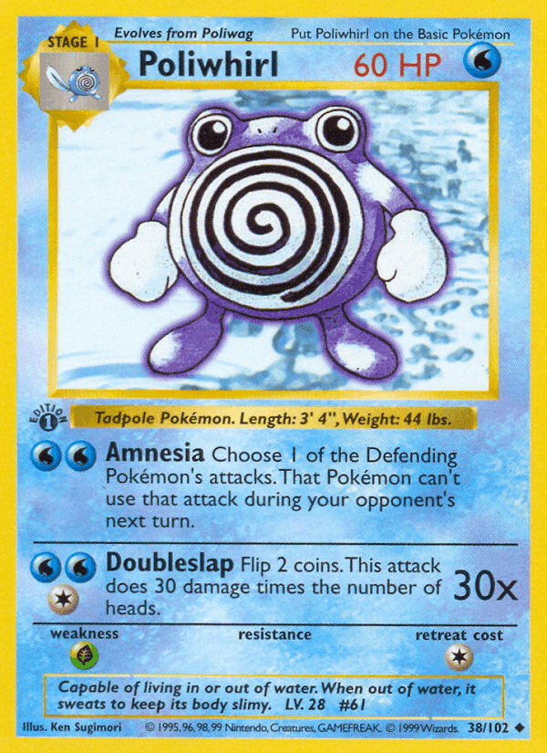 Poliwhirl, carta 38 di Set Base