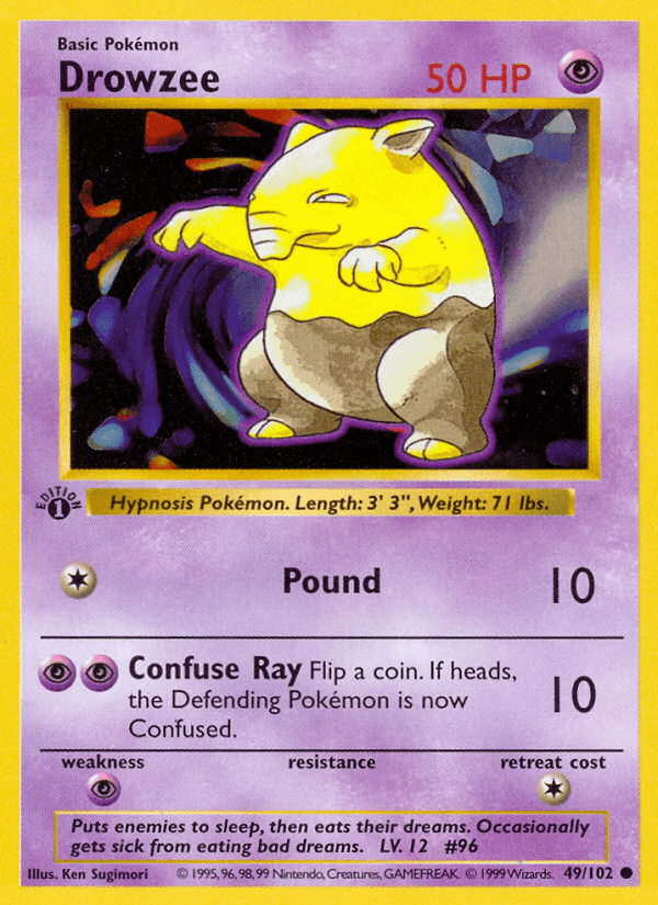 Drowzee, carta 49 de Edición Básica