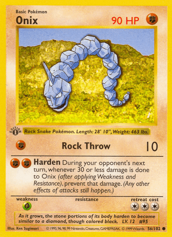 Onix, carta 56 di Set Base