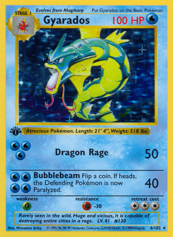 Gyarados, carta 6 de Edición Básica