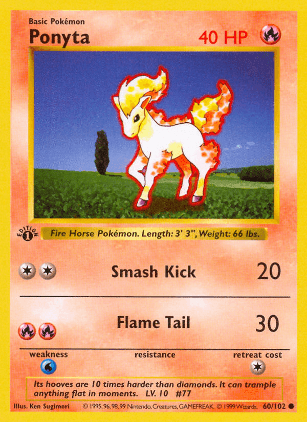 Ponyta, carta 60 di Set Base