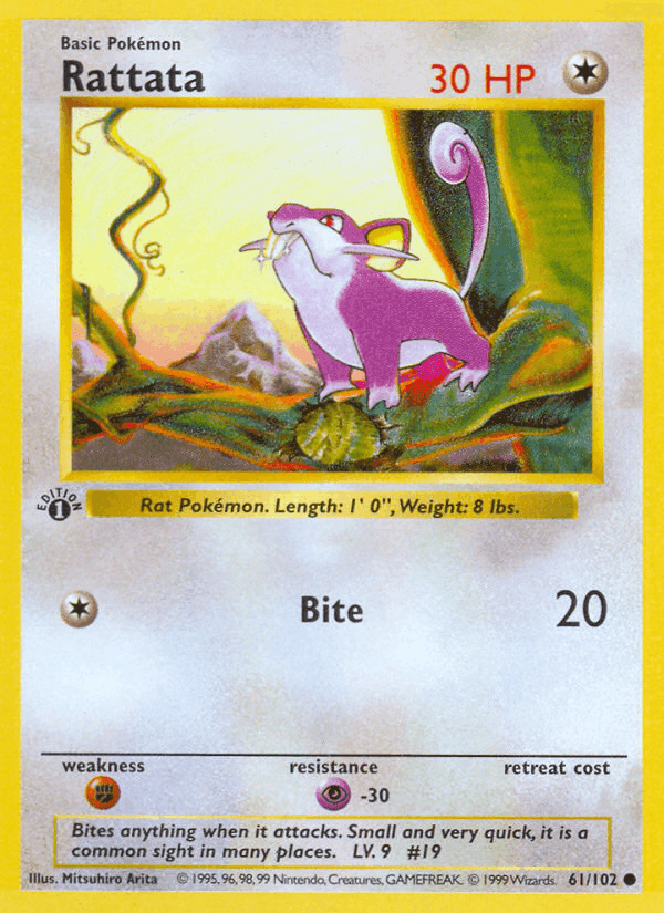 Rattata, card 61 from Base Set