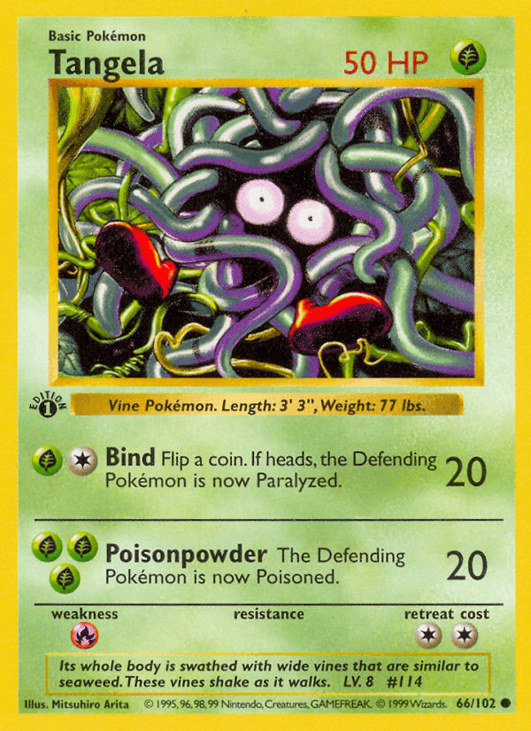 Tangela, card 66 from Base Set