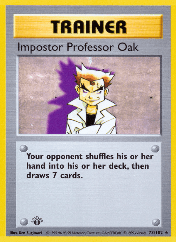 Impostor Professor Oak, card 73 from Base Set