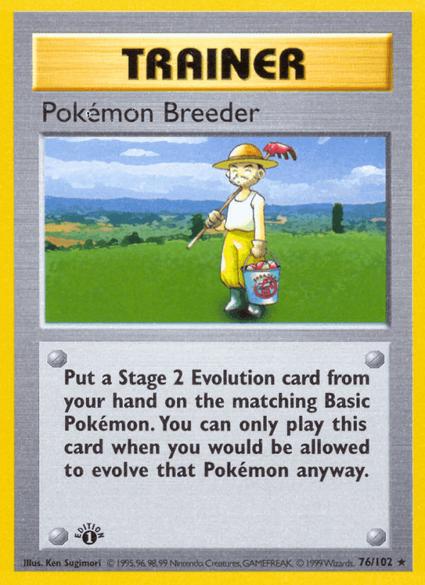 Pokémon Breeder, card 76 from Base Set
