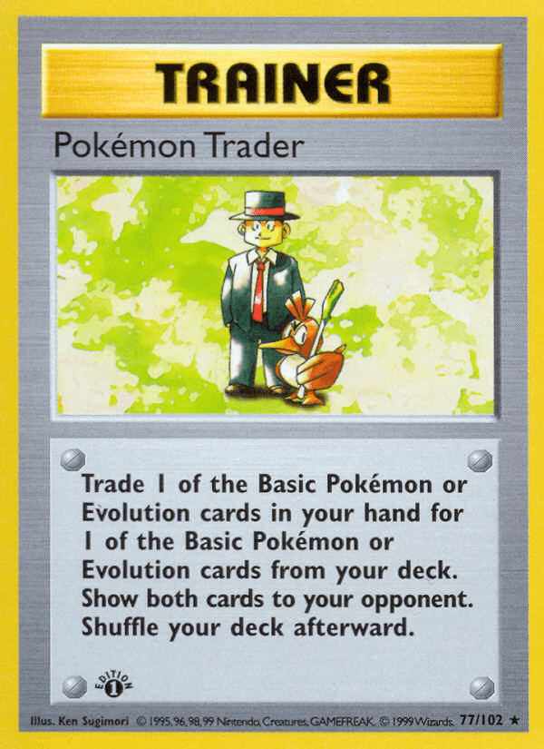 Pokémon Trader, card 77 from Base Set