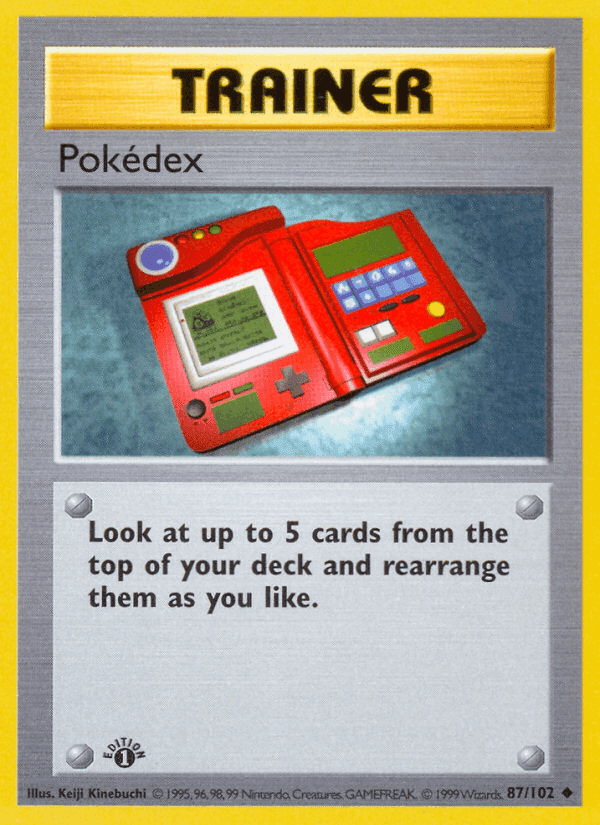 Pokédex, card 87 from Base Set