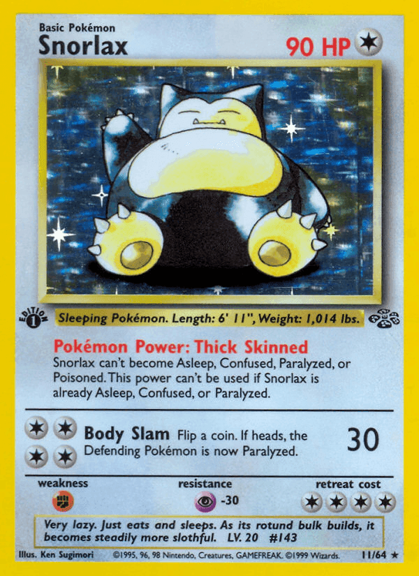 Snorlax, carta 11 de Jungla