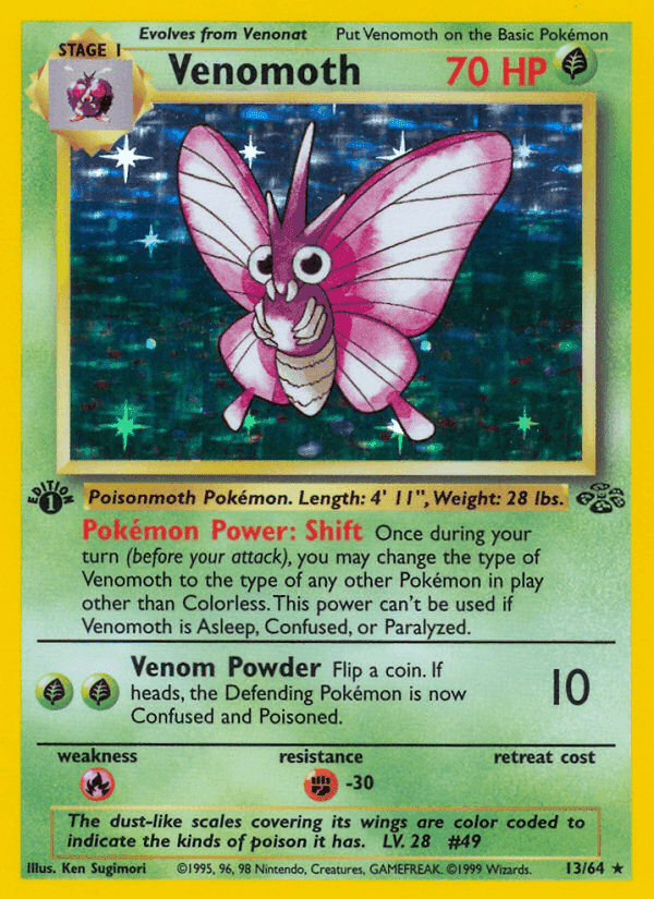 Venomoth, carta 13 de Jungla