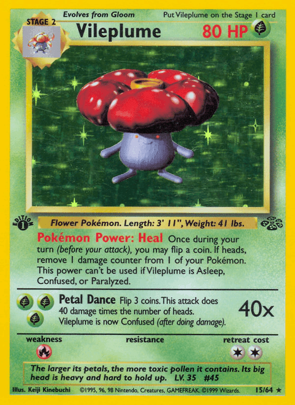 Vileplume, carta 15 de Jungla