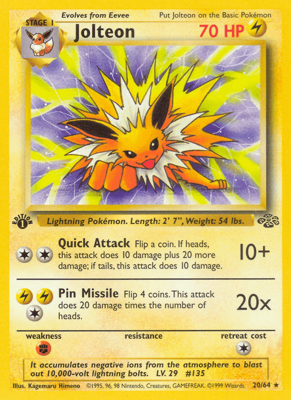 Jolteon, carta 20 de Jungla