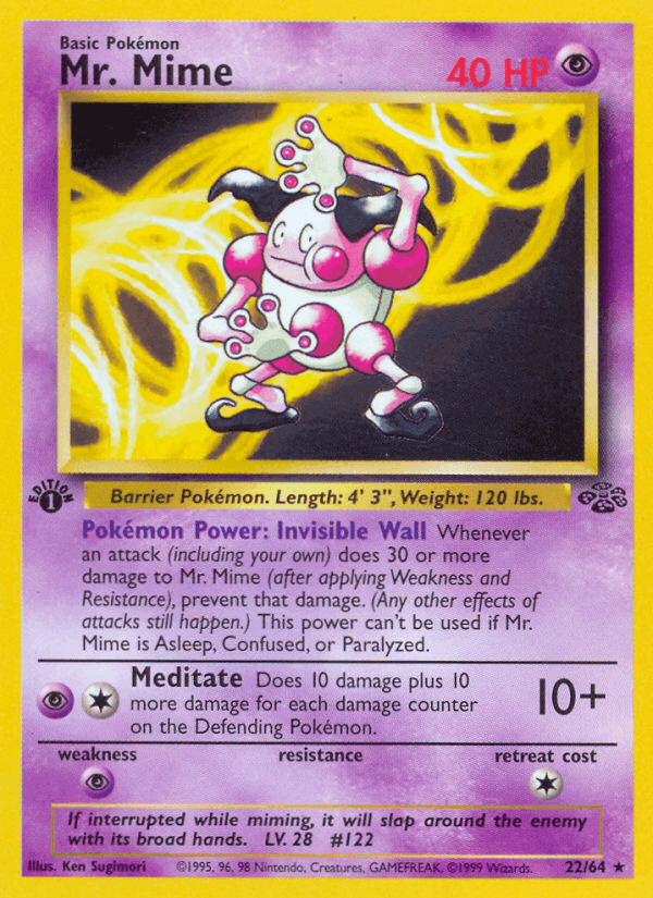 Mr. Mime, card 22 from Jungle
