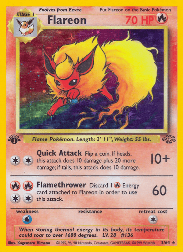 Flareon, carta 3 di Jungle