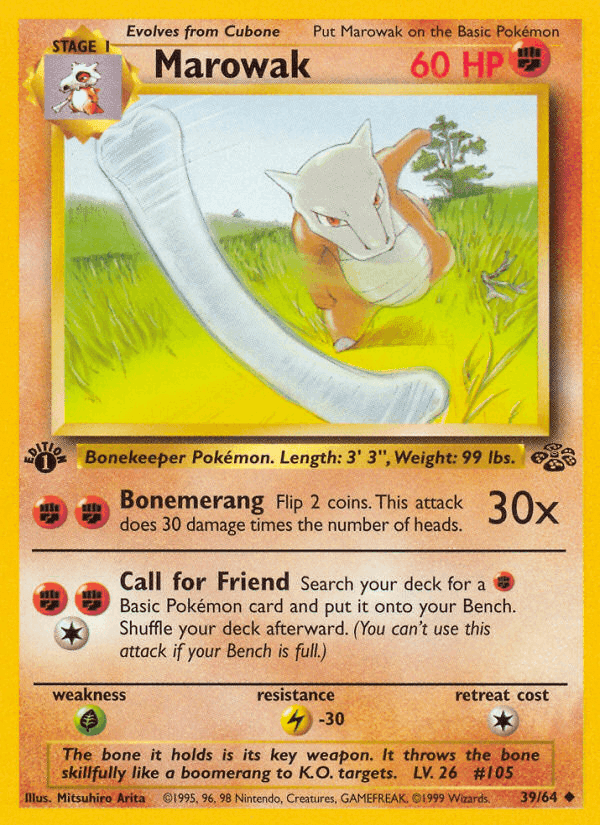 Marowak, carta 39 de Jungla