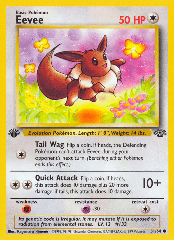 Eevee, carta 51 di Jungle