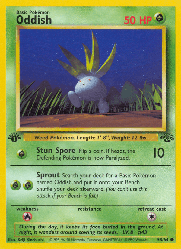 Oddish, carta 58 de Jungla