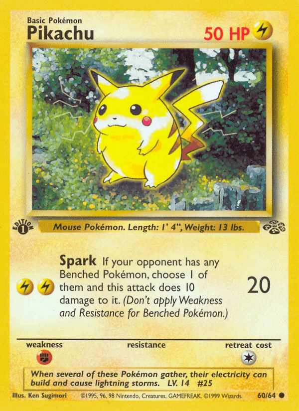 Pikachu, carta 60 de Jungla