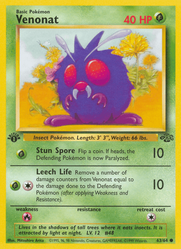 Venonat, card 63 from Jungle