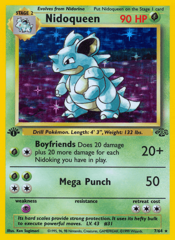 Nidoqueen, card 7 from Jungle