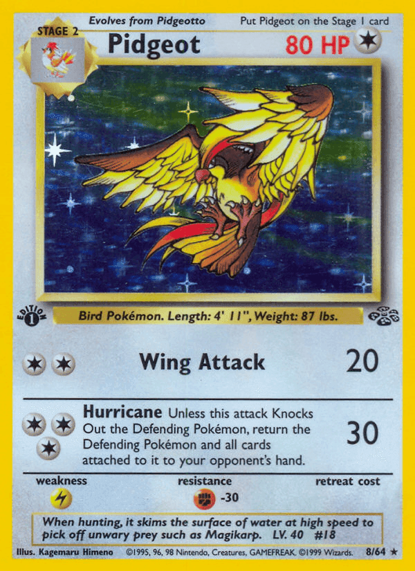 Pidgeot, carta 8 de Jungla