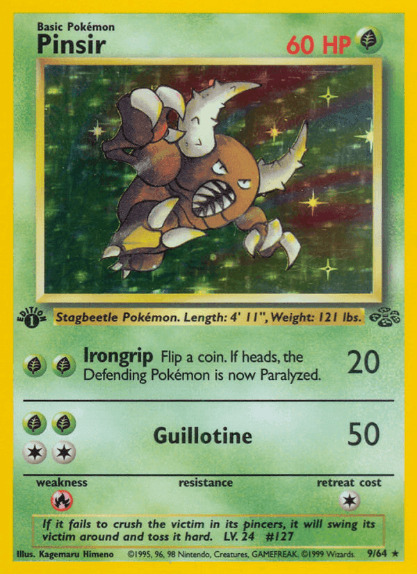 Pinsir, card 9 from Jungle