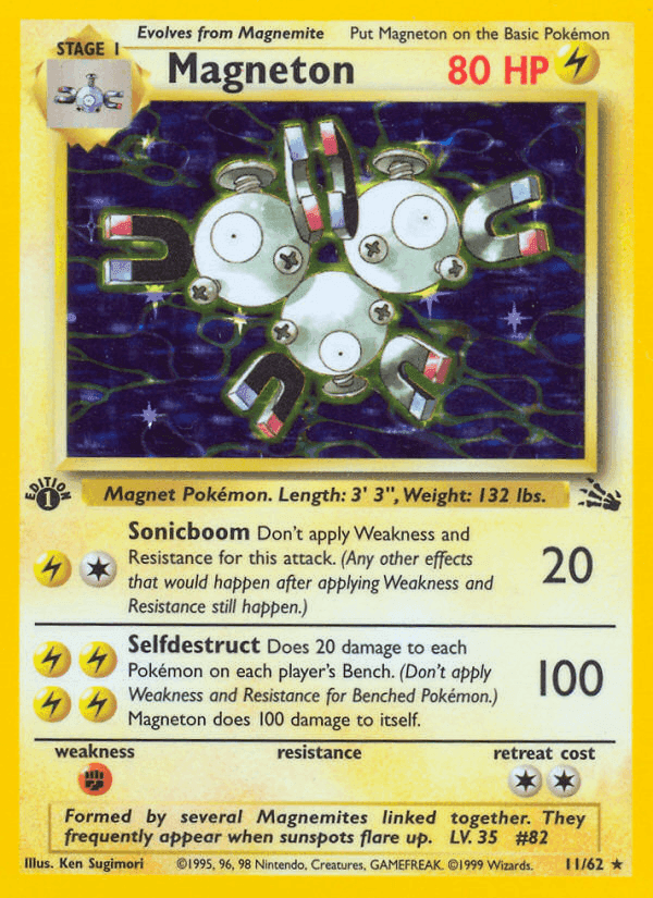 Magneton, carta 11 de Fósil