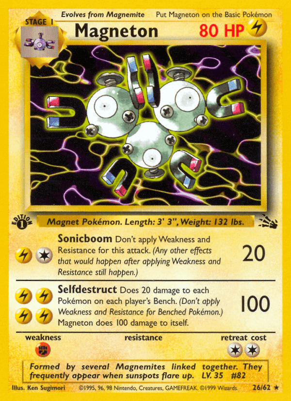 Magneton, carta 26 de Fósil