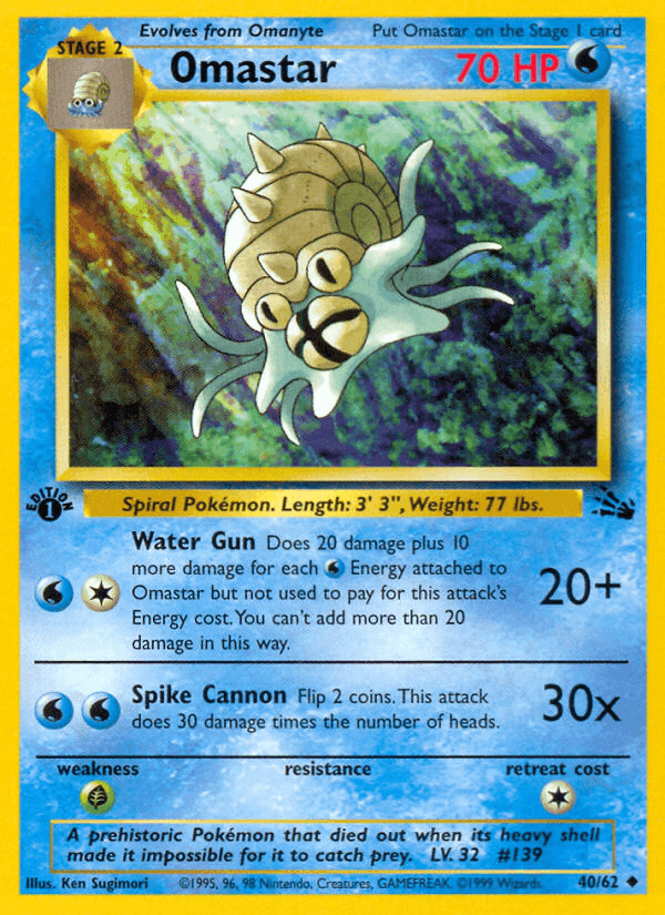 Omastar, carta 40 de Fósil