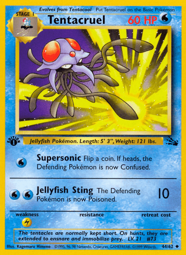 Tentacruel, carta 44 de Fósil