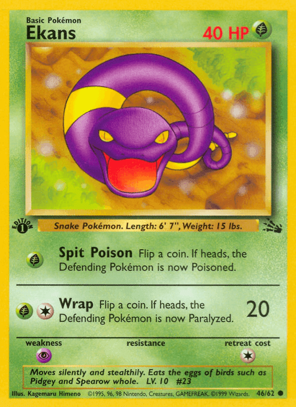 Ekans, carta 46 de Fósil