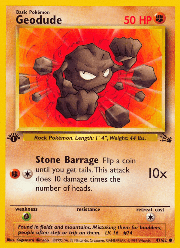Geodude, carta 47 de Fósil