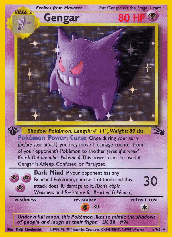 Gengar, carta 5 de Fósil