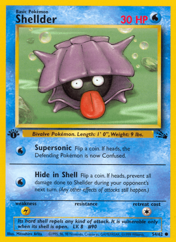 Shellder, carta 54 de Fósil