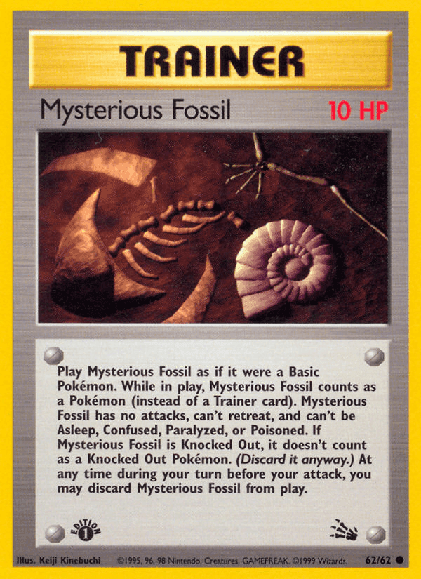 Mysterious Fossil, card 62 from Fossil
