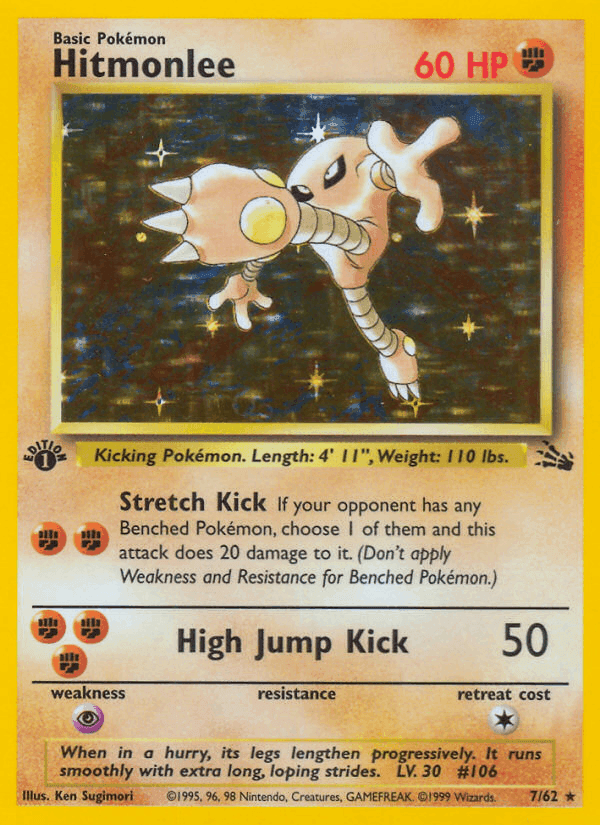Hitmonlee, carta 7 de Fósil