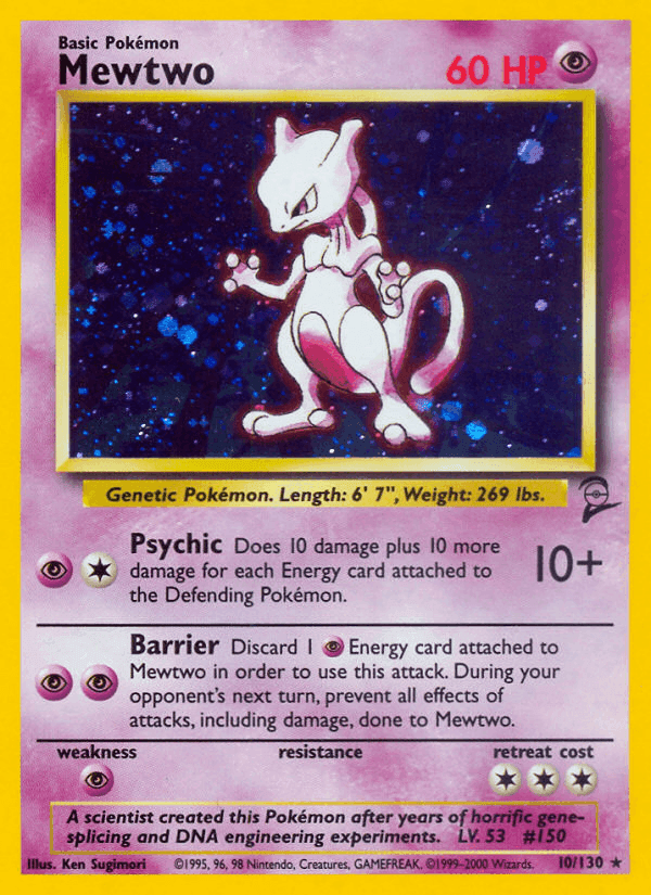Mewtwo, carte 10 de Base Set 2