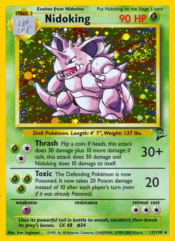 Nidoking, carta 11 de Base Set 2