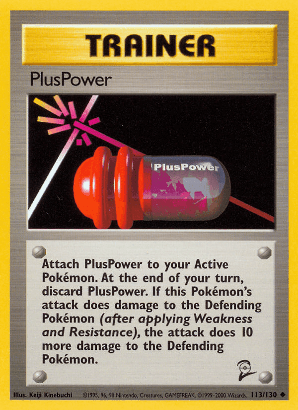 PlusPower, card 113 from Base Set 2