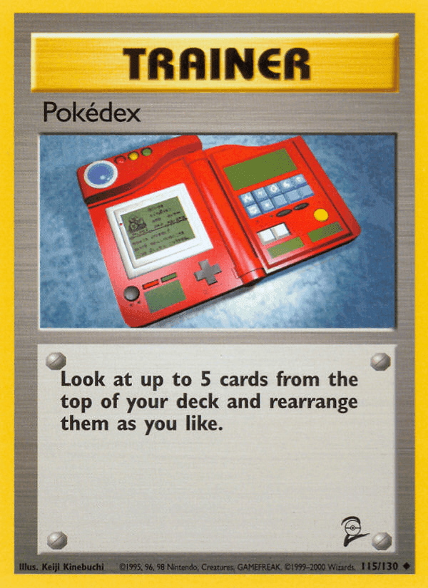 Pokédex, card 115 from Base Set 2