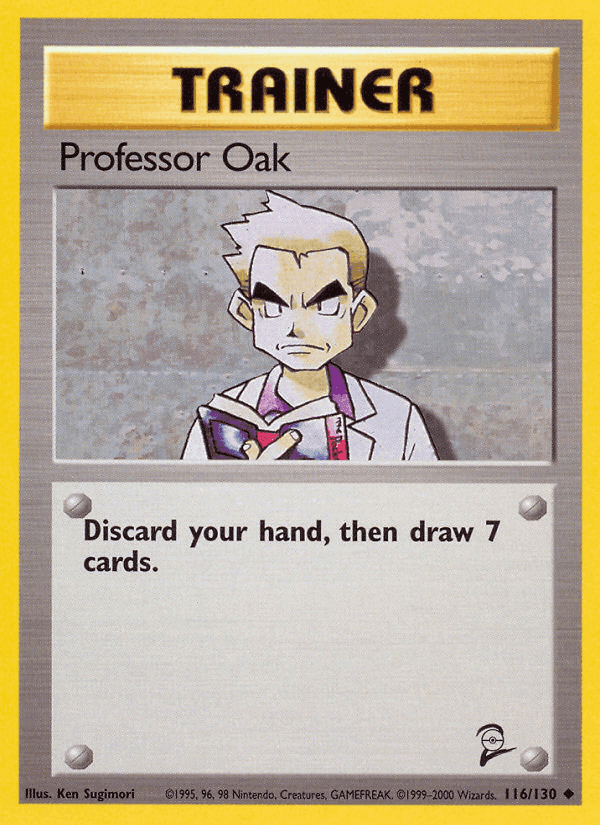 Professor Oak, card 116 from Base Set 2