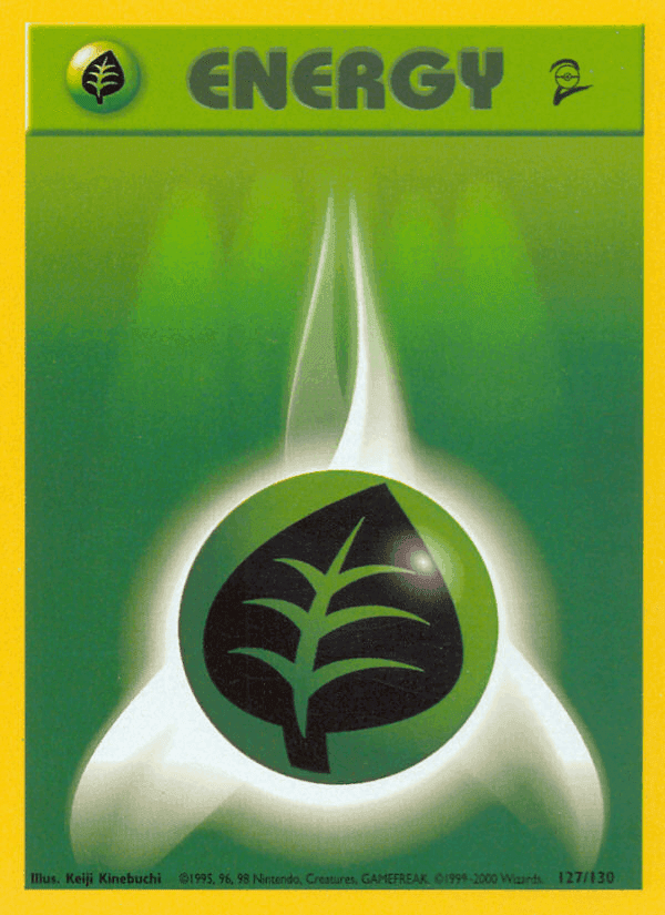 Grass Energy, card 127 from Base Set 2