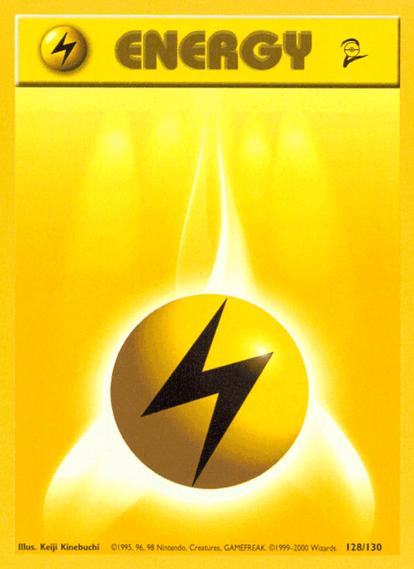 Lightning Energy, card 128 from Base Set 2